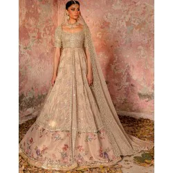 Desert Sand Peony Pishwas and Lehenga