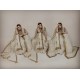 Off White Argus Gown and Lehenga