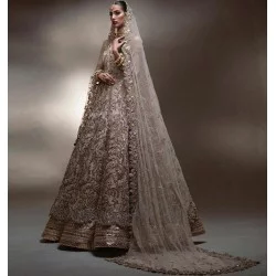 Alabaster Zenobia Pishwas and Lehenga