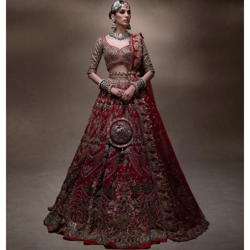 UP Maroon Zenobia Lehenga Choli UP Maroon Zenobia Lehenga Choli