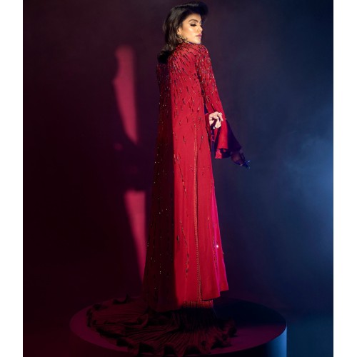 Fire Engine Red Zenobia Trousers Suit