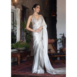 Mint Cream Syringa Saree Mint Cream Syringa Saree