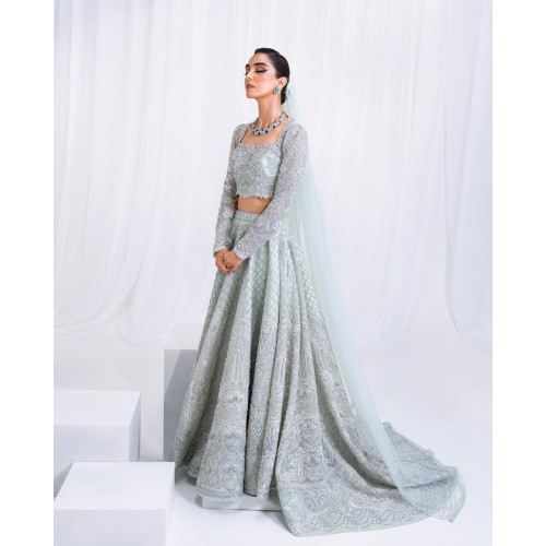Light Cyan Scilla Lehenga Choli Light Cyan Scilla Lehenga Choli