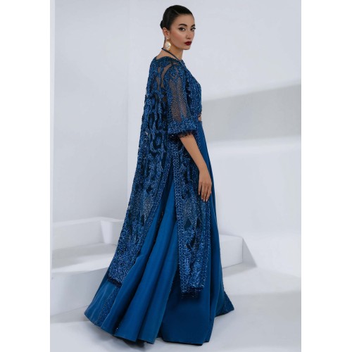 Polynesian Blue Scilla Jacket and Lehenga Choli