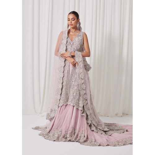Pink Snowflake Shirt and Lehenga