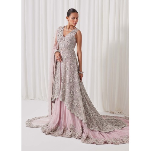 Pink Snowflake Shirt and Lehenga