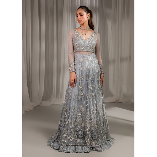 Cadet Grey Snowflake Sharara