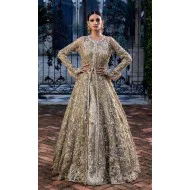 Dark Champagne Nemesia Gown and Lehenga