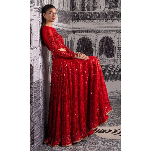 Pigment Red Nemesia Lehenga Choli