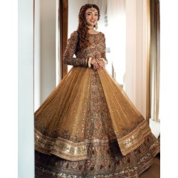 Sultry Beige and Copper Lily Pishwas and Lehenga