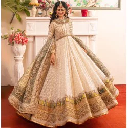 White Lily Pishwas and Chooridar Pajama