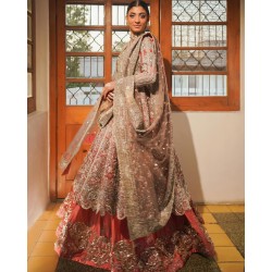 Shrimp Balsam Pishwas and Lehenga Shrimp Balsam Pishwas and Lehenga