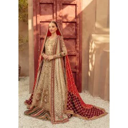 Antique Gold Crocus Shirt and Lehenga