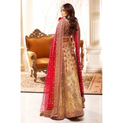 Burnt Orange and Gold Amaryllis Lehenga Choli Burnt Orange and Gold Amaryllis Lehenga Choli