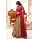 Burnt Orange and Gold Amaryllis Lehenga Choli