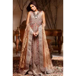 Light Salmon Pink Amaryllis Gown and Lehenga