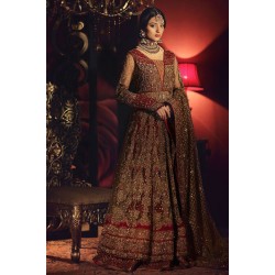 Chocolate Cosmos Amaryllis Gown and Lehenga