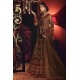 Chocolate Cosmos Amaryllis Gown and Lehenga