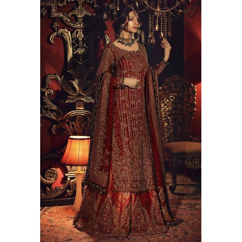 Chocolate Cosmos Amaryllis Long Shirt and Gharara
