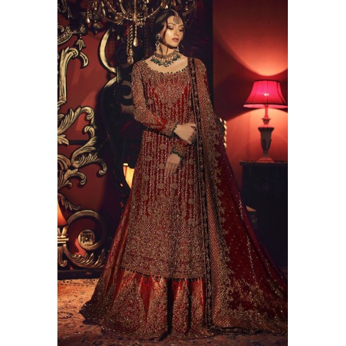Chocolate Cosmos Amaryllis Long Shirt and Gharara