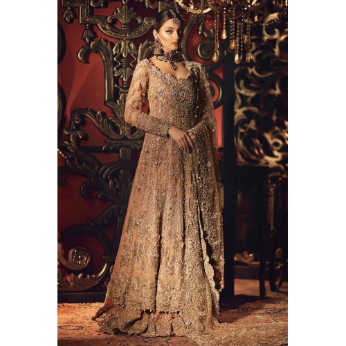 Crayola Peach Amaryllis Gown and Lehenga Crayola Peach Amaryllis Gown and Lehenga