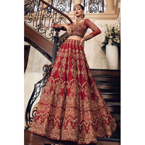 NCS Red Amaryllis Lehenga Choli