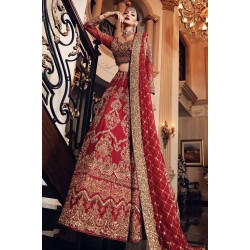 NCS Red Amaryllis Lehenga Choli NCS Red Amaryllis Lehenga Choli