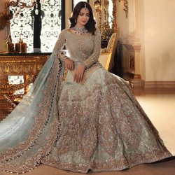 Aqua Ice Nude Amaryllis Lehenga Aqua Ice Nude Amaryllis Lehenga