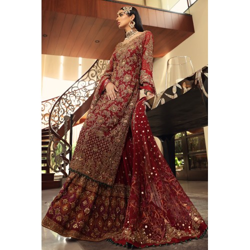 OU Crimson Red Amaryllis Gharara