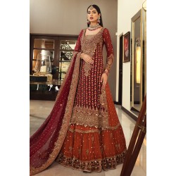 Chocolate Cosmos Amaryllis Lehenga