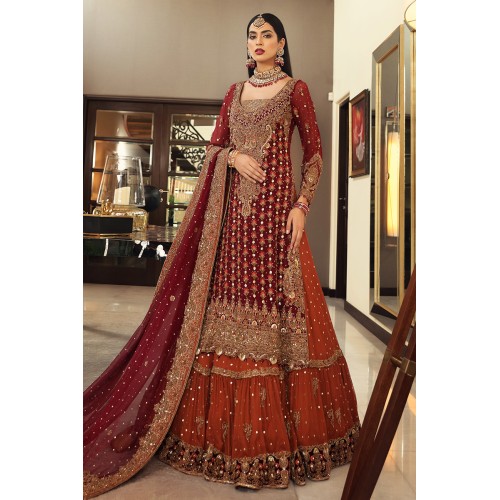 Chocolate Cosmos Amaryllis Lehenga Chocolate Cosmos Amaryllis Lehenga
