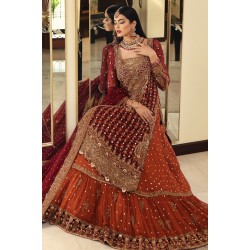 Chocolate Cosmos Amaryllis Lehenga Chocolate Cosmos Amaryllis Lehenga