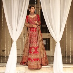 Pigment Red Amaryllis Lehenga Choli