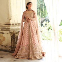 Coral Amaryllis Gown and Lehenga