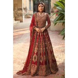 Cornell Red Amaryllis Lehenga Choli