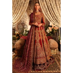 Auburn Amaryllis Pishwas and Lehenga