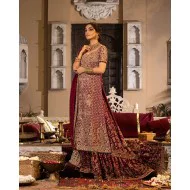 Burgundy Amaryllis Farshi Lehenga