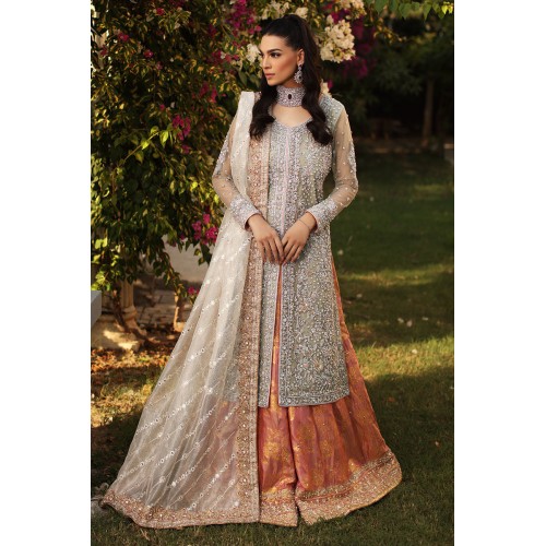 Champagne Amaryllis Shirt with Coral Sharara Champagne Amaryllis Shirt with Coral Sharara