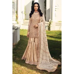 Dun Amaryllis Shirt with Sunset Gharara