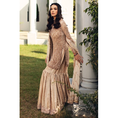 Dun Amaryllis Shirt with Sunset Gharara Dun Amaryllis Shirt with Sunset Gharara