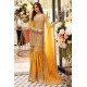 Amber Yellow Amaryllis Gharara for Mehndi Mayun