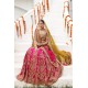 Orange Amaryllis Choli with Rose Lehenga Orange Amaryllis Choli with Rose Lehenga