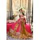 Raspberry Amaryllis Pishwas with Golden Brown Lehenga