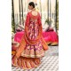 Raspberry Purple Amaryllis Pishwas with Orange Lehenga