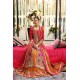 Raspberry Purple Amaryllis Pishwas with Orange Lehenga