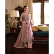 Tea Rose Pink Amaryllis Pishwas and Lehenga