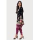 Black Amaryllis Velvet Shirt with Tulip Shalwar
