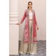 Zany Pink Amaryllis Velvet Jacket with Sharara