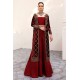 Cherry Amaryllis Velvet Jacket with Sharara