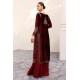 Cherry Amaryllis Velvet Jacket with Sharara